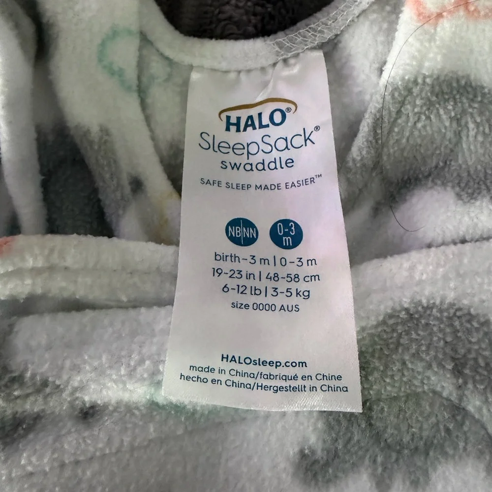Halo Baby Sleep Sacks Set - Gray Elephant Print & Cream Textured
